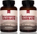 Naturlig Rhythm Magnesium Taurat, 2- Pack, High Absorption Taurat, 750mg (150mg af Elemental Magnesium) 120 Kapsler Per flaske
