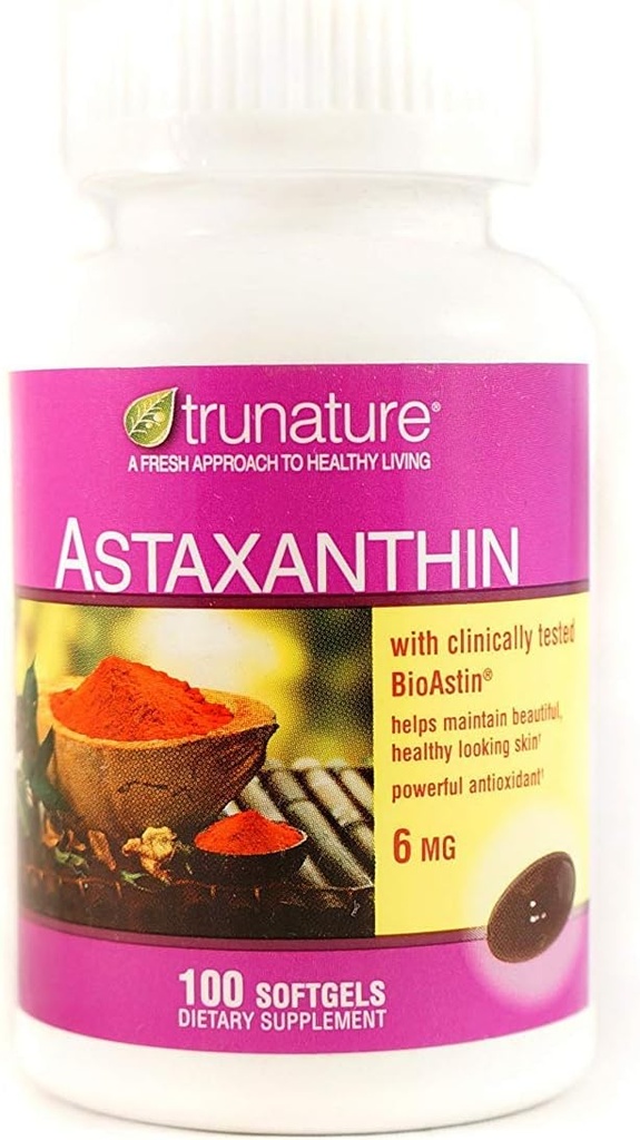 TruNature Astaxanthin 6 mg - 2 flasker, 100 bløddele hver