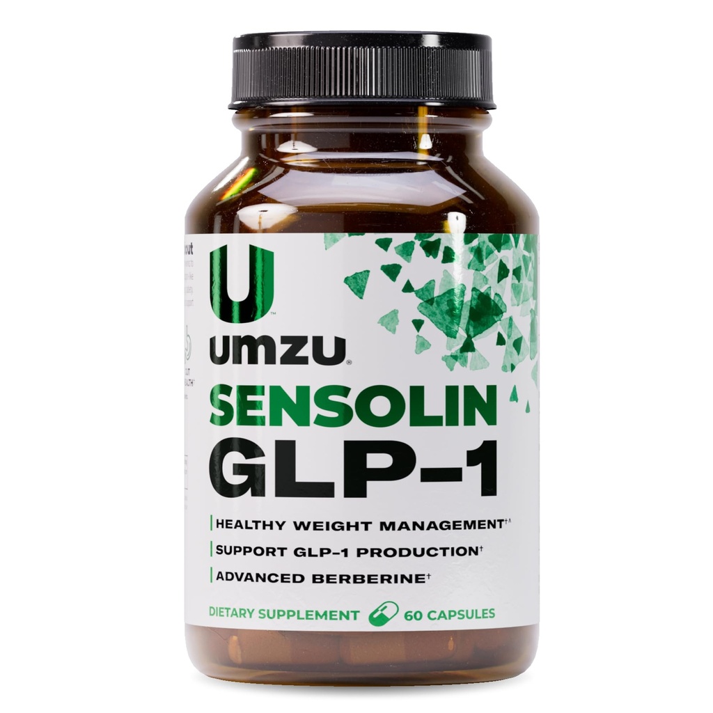 UMZU Sensolin GLP-1 Support Supplement - 30 Day Supply - med Dihydroberberine, Ceylon Cinnamon, Chrom & Biotin - Understøtter metabolisk funktion, Focus & Energy Balance