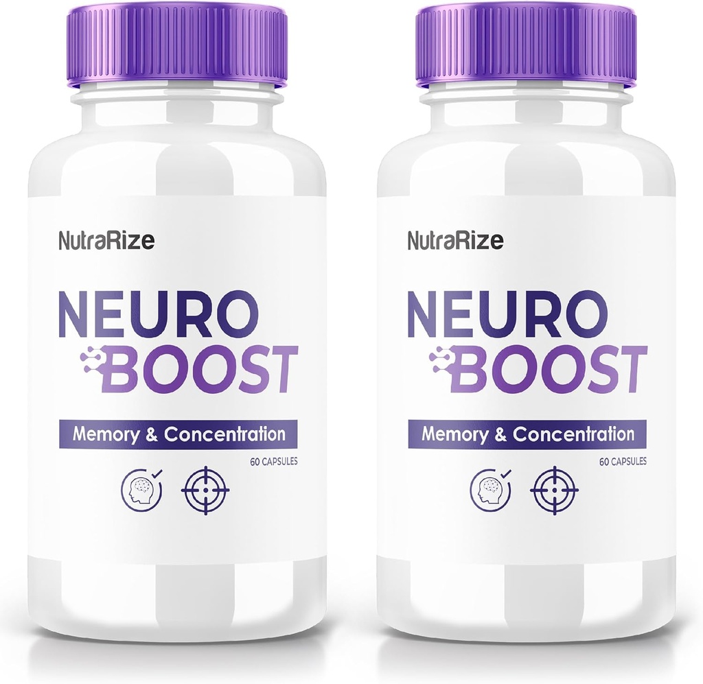 (2 Pack) Neuro Boost - Premium kapsler med en ren formel for fokus, alertness, og hverdagssharpness