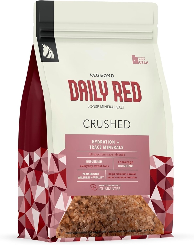 Daglig rød knuses - Mineral supplement til heste (5 LB taske)