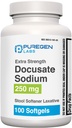 Puregen Labs Docusate Natrium 250 mg Afføringsmiddel Laxative