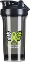 Butterfly Non Hodgkin lymfom Cancer Bevidsthed 18 Ounce Shaker Flaske Drikke Mixer Leakout Pre Workout Protein Shakes Meal Erstatning Shakes Flasker 500ML / 18 Oz Black & -3 & -3