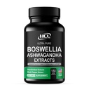Boswellia Extract og Ashwagandha Capsules 2000 mg - Stærk Natural Support Pills 3 Måned Supply - Samordnet Boswellia Serrata 65% Boswellic Acid med Ashwagandha Powder Supplement