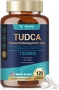 TUDCA Bile Salts Leverstøtte Supplement 1200mg, 120 kapsler, for forbedret lever & galdeblære sundhed, Natural, Vegan, Pure Tudca pulver kapsler