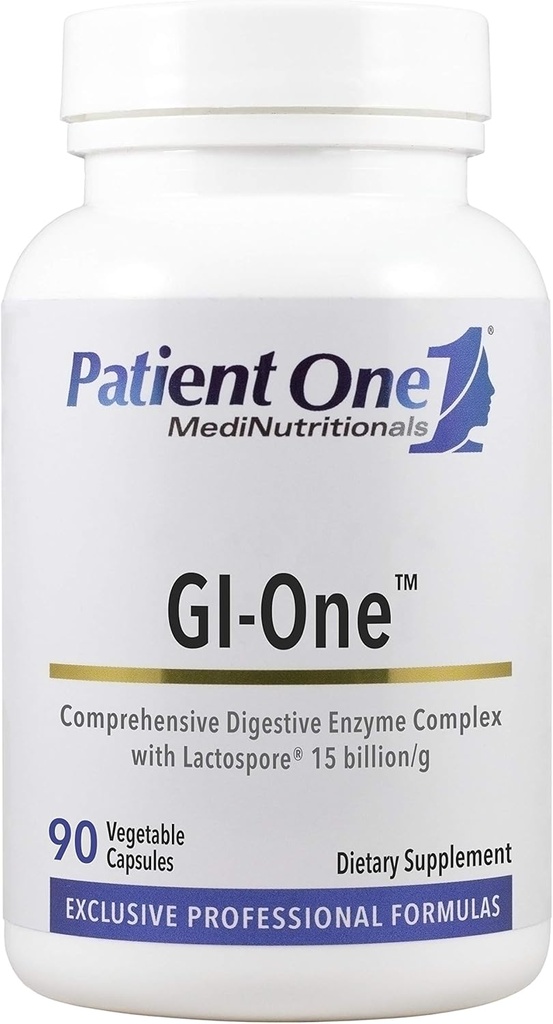 Patient 1 GI- 1; supplement til støtte for fødevaremetabolisme og næringsstofabsorption *; med fordøjelsesbesvær Enzyme Complex og mere end 124; 90 kapsler