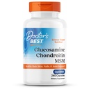 Doctor 's Best Glucosamin Chondroitin Msm med OptiMSM kapsler, understøtter sund fælles struktur, funktion & komfort, non-GMO, gluten fri, soja fri, 240 greve (pakke med 1)