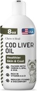 Pure Cod lever olie til hunde - 8 oz - Indeholder Omega 3, Omega 6, vitamin A, og D-vitamin til at reducere kløende og fremme hud og coat, hjerte, fælles, og immunforsvar