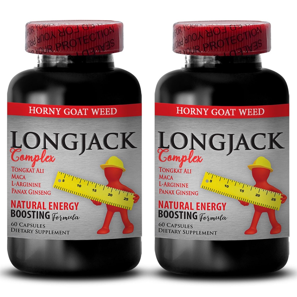Natural Mand Enchantment Pills Øge størrelse og længde - LONGJACK Størrelse UP (All Natural Formel) - tongkat ali Extract - longjack til mænd - tongkat ali Complex - 2 flasker 120 kapsler