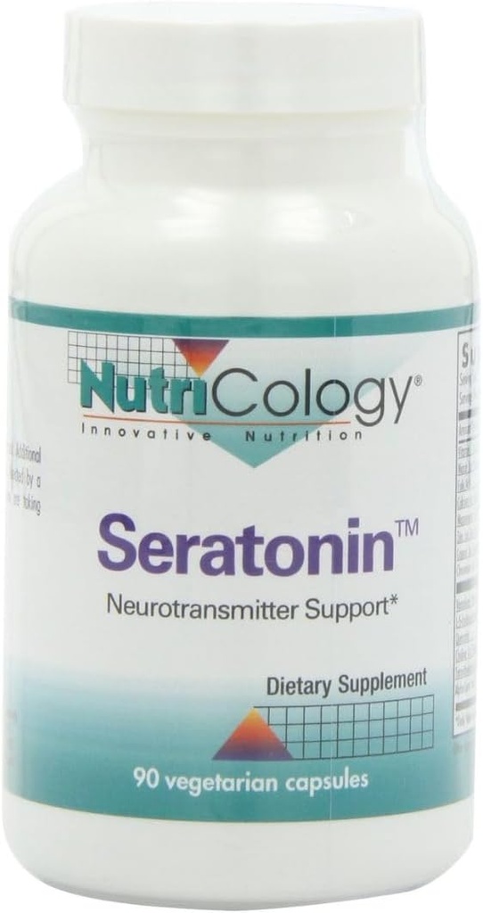 Nutricology Seratonin Supplement - Serotonin til mænd og kvinder, Calm Support, 5-HTP, Serene Sleep, Noradrenalin, Vegetariske Kapsler - 90 Greve
