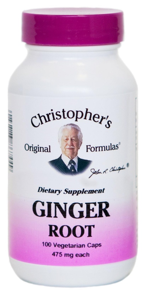 Christopher 's originale formler ingefær kapsler, naturlige ingefær rod fordøjelsesstøtte, 100 Veg Caps