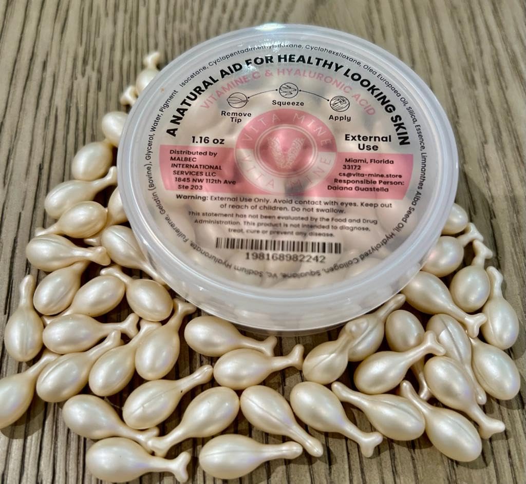 Vita mine hudpleje Cream C og Hyaluronsyre Breakable kapsler