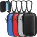 Woanger 4 Pcs Hørestøtte Sag Hard Astma Inhaler Holder Rejse Hørestøtte Sag Earbud Portable Zipper Carry Holder med Mesh Pocket til Inhaler Carrying Aid Andet tilbehør fra støv og snavs