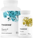 THORNE - Essential Vitamin Bundle: C-vitamin & D-5000 Complex - Immun, ben sundhed, og energistøtte - 60 til 90 Servere