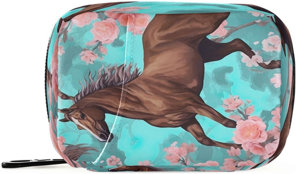 Horse Pill Organizer sag Portable Weekly Daily Pill Case Bag Organizer med lynlås til kosttilskud Medicin Rejser Familie virksomhed