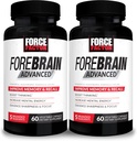 FORCE FACTOR Forbrain Advanced, 2-Pack, Brain Booster, Brain supplement til hukommelse støtte, koncentrering, fokus, tænker, og mental energi, kraftfulde ingredienser, der arbejder hurtigt, 120 kapsler