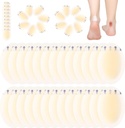 Tarpop 100 stk Blister Blister Hydrokolloid Blister Pads til hæl vandtæt Gel Adhesive Bandage Protector for Feet Toes (Single Style)