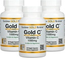 Gold C by California Gold Nutrition - USP Grade Vitamin C tillæg - immunforsvar & sæsonbetinget wellness - Vegetarisk Friendly - Gluten Free, Non- GMO - 1000 mg - 60 Veggie Capsules, 3 Pack