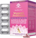 Nutritycelebrity NutriFlora- Pro Probiotika til kvinder - Support Vaginal, Urinary Health (UTI), fordøjelsessystem, Periode Smerte, Gær, og BV Relief, Cranberry Pills, 10 Millioner CFU 6 Strops (30 Caps)
