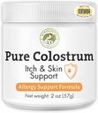 Wholistic Pet Organics Bovin Colostrum Powder - 2 Oz - Sæsonbestemt hundeallergi Relief - Itch Relief for hunde - Natural Anti-Itch Supplement for hunde - Made in USA - Alternativ til hundeallergi Chews