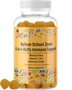 Generisk 5- in-1 Kid 's immunsupport Gummy, Manuka Honey, C-vitamin, zink, Echinacea, Ingefær, Gummy supplement, Essential immunsupport Gummies til daglig brug, Natural Citrus Flavored - 60 Greve