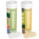 Drinklits Lemon Immunitet & Lemon- Lime Hydration Tablets (2) Tube Combo Pack ttesmå 124; Essential Electrolytes - Immunity Support - Great Taste Medical 124; 20 Servering (10 tabletter Per Tube)