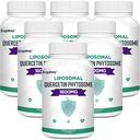 Orgabay Liposomal Quercetin Phytosome 1600 mg, Bromelain 200mg, Zink 30mg, Vitamin C Turmerisk 40 mg, Højeste Absorption, Quercetin Complex, 360 Softgels