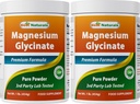 Bedste Naturals Magnesium Glycinate Powder - 1 Pund (1 LB (pakke med 2))