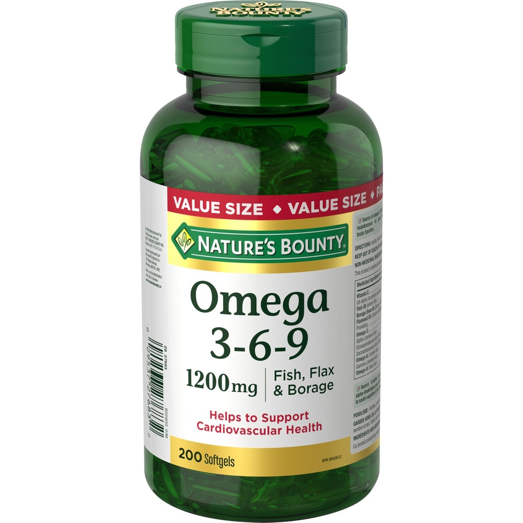 Naturens Bounty Omega- 3- 6- 9 1200mg 200 tal