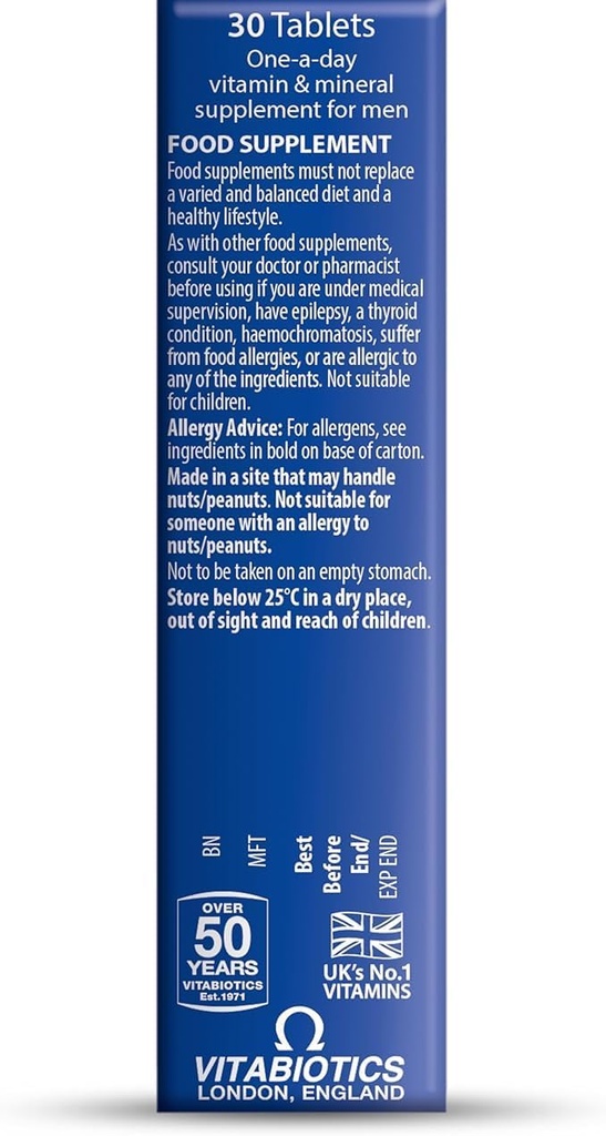 Vitabiotika Wellman Original Vitamin & Mineral Supplement Name 124; 30 's