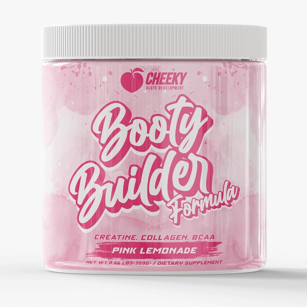 Booty Pump Formel - Pink Lemonade Creatine Blend for kvinder, BCAA & Collagen, Muscle Gain & Booty Growth Enhancer, Grit- Free Formel Creatina Para Mujeres Queratina Para Musculos