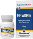 Superior Source Melatonin 10 mg - Healthy Sleep Support Supplement for Adults - Melatonin Formula with Chamomile Aids Relaxation & Restful Sleep - 100 Sublingual Dissolving Tablets
