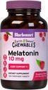 BlueBonnet Nutrition EarthSweet Melatonin 10 mg Fast- Actioning Quick Opløs Nighttime Afslapning & Restable Sleep Support - Sleep Aid - Gluten- Free, Vegan - Raspberry Flavor - 120 tyggetabletter