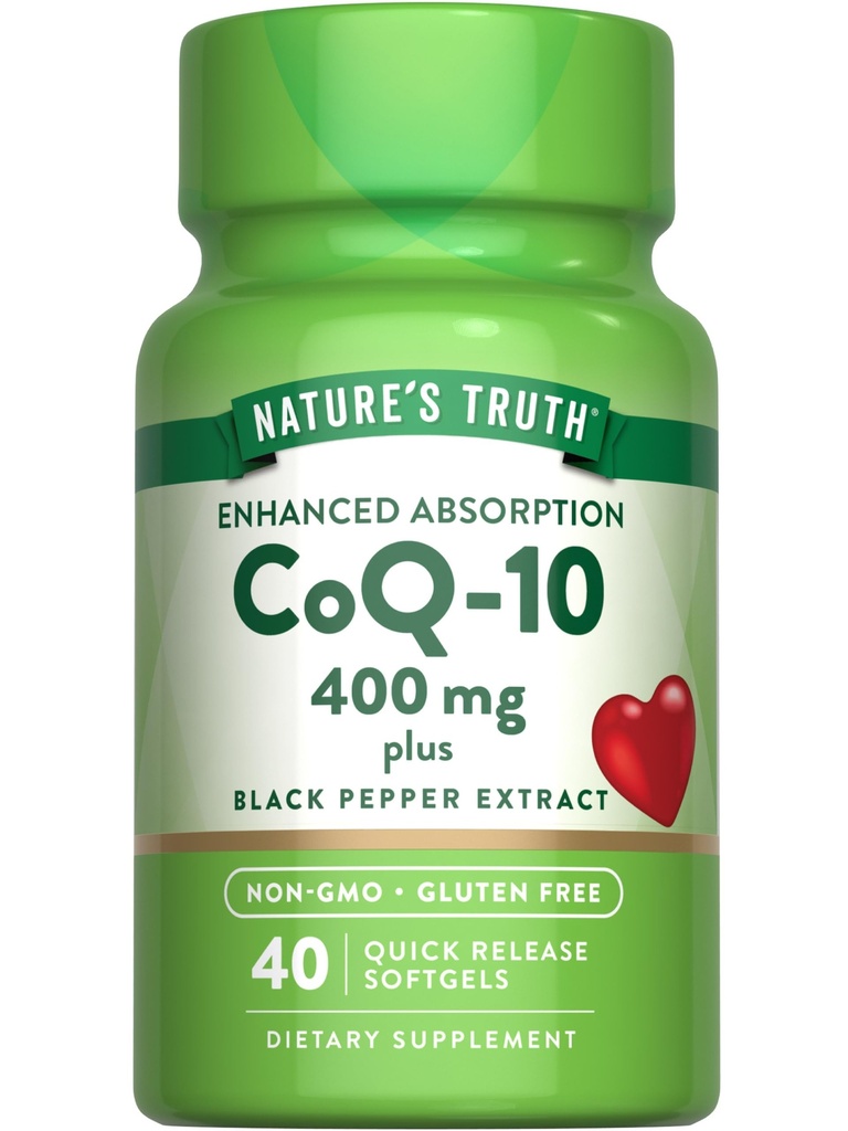 Nature 's Truth CoQ10 400mg ekskl. GMO & gluten Free Supplement