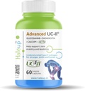 HELY Interhealth USA, Undenaturated Natural Type II Collagen, Glucosamin, Chondroitin og Calciumstearat 124; Forbedrer - Bones Strength, Joints & Promote Sund Skin - 60 Veg Kapsler (Pakning med 1)