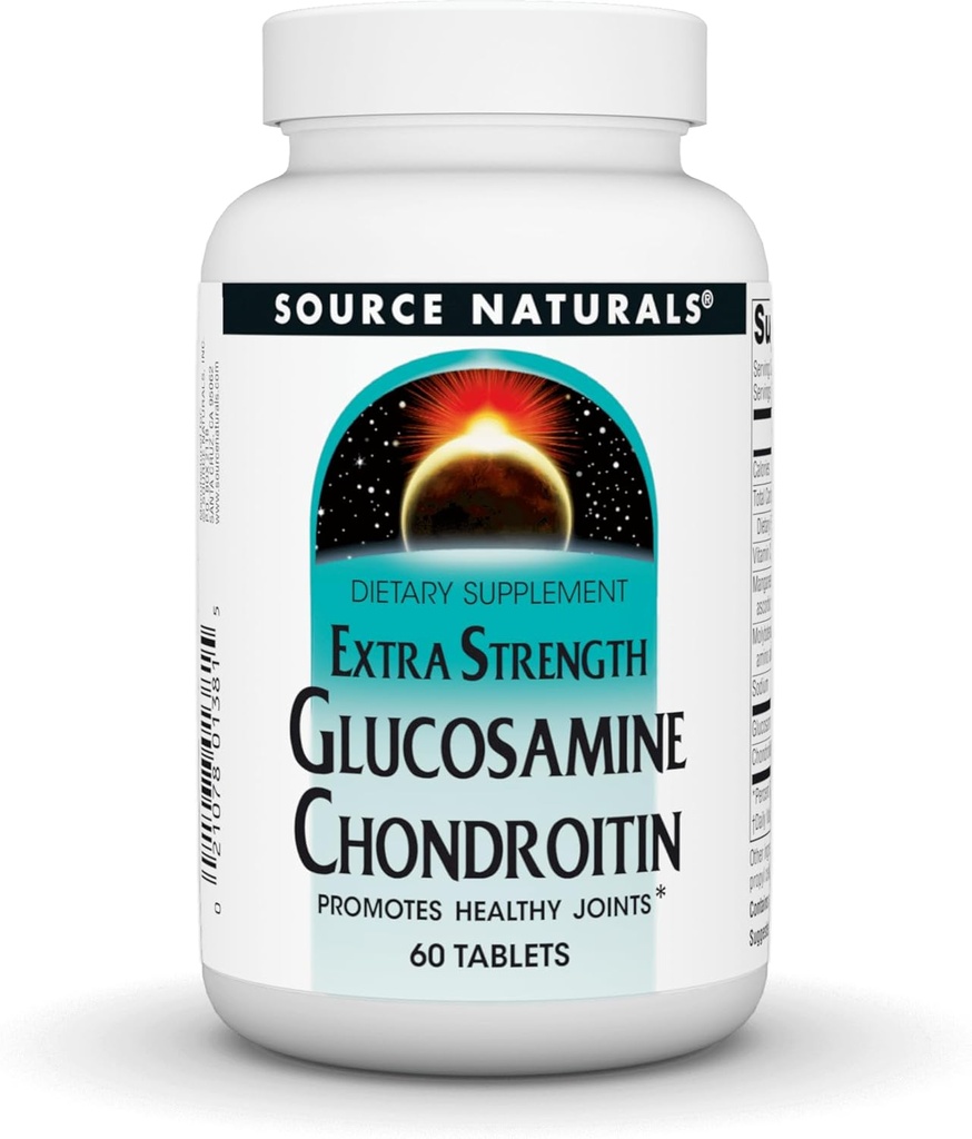 Source Naturals Extra Strength Glucosamine Chondroitin, Promoces Sunde Joints *, 60 tabletter