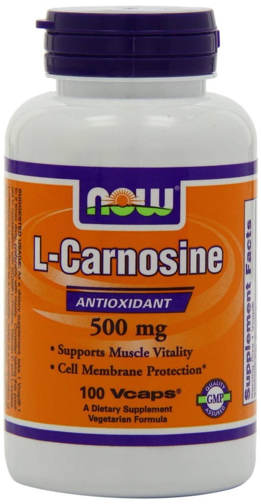 Now Foods, L- Carnosine 500mg 100 VegiCaps (pakke med 2)