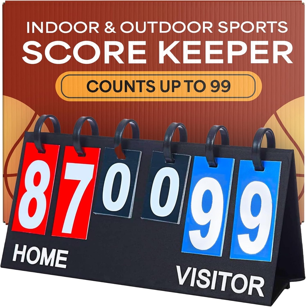 Upstreet resultattavle / Score Keeper for Indendørs & Udendørs Sport - Ping Pong / Baseball / Tennis / Basketball resultattavle eller Varsity resultattavler / Volleyball scorekeeper - Portable resultattavle Flip op til 99
