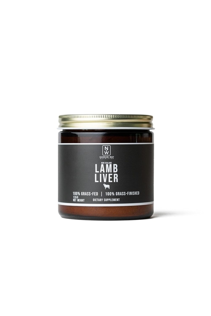 Small Way Nutrition - LAMB LIVER Regenerativt rejst i New Zealand 135G, 100% Grass- Fed & 100% Grass- Færdig, 45 Day Supply at 1 Scoop (3G) Daily
