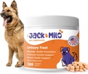 Jack & Milo - Supplement for hunde, Hunde UTI Inkontinens, Nyre og Bstige Control - Tranebær & Antioxidanter, Organic - Blege Control for Hunde, USA Made- Non GMO - 120 tabletter