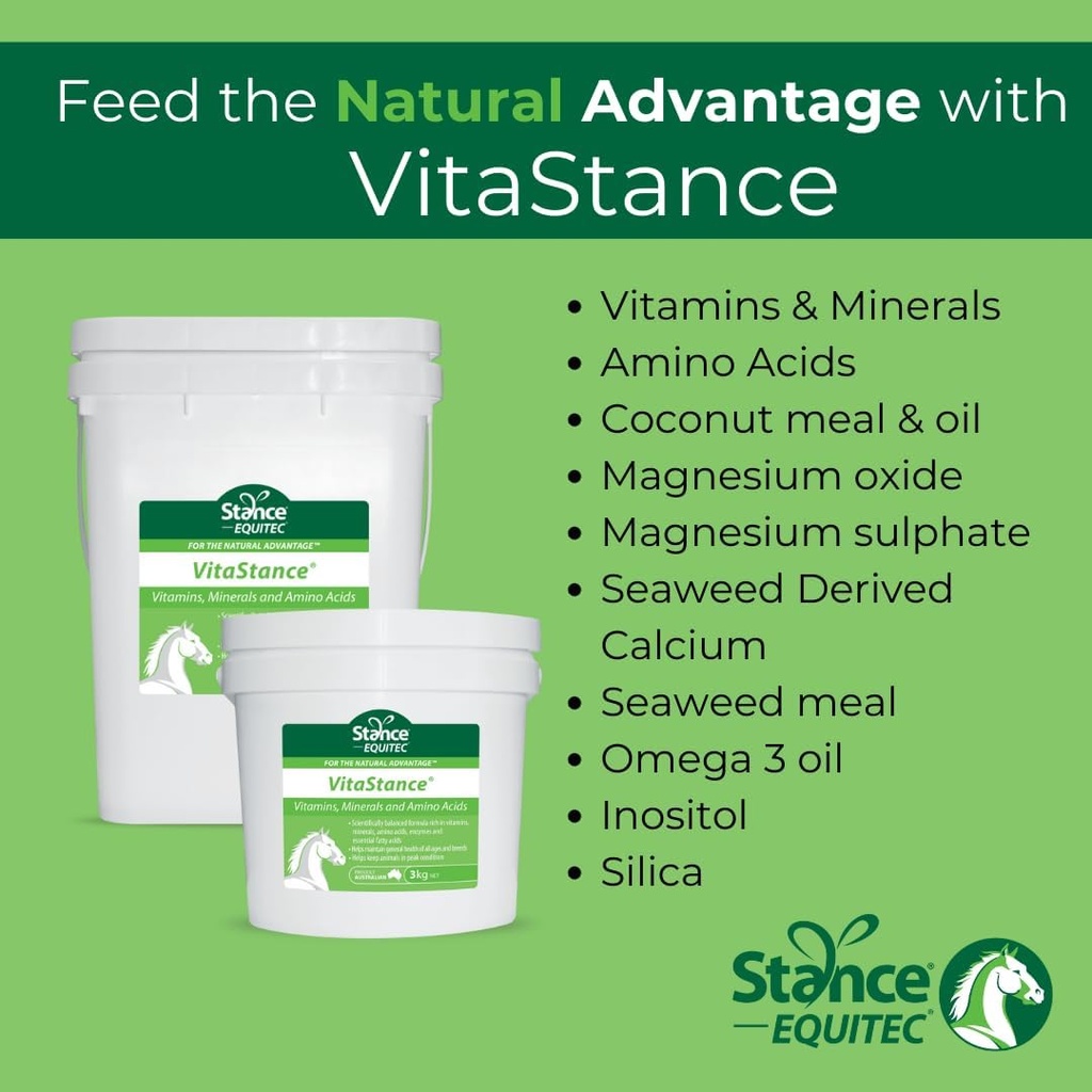 Stance Equitec VitaStance Vitamin, Mineral og Aminosyre tillæg for heste, 28.5 lb