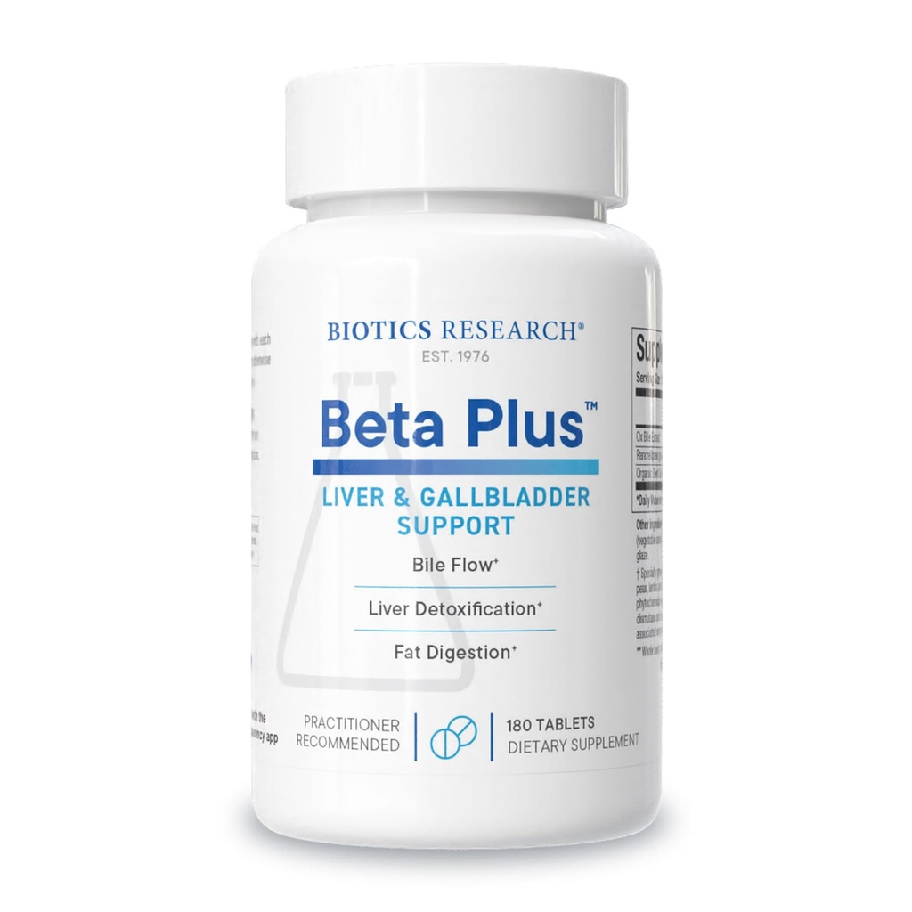 Bioteknologi Forskning Beta- Plus ™ Nutritional Ox Bile Salts fordøjelige enzymer supplement til bile produktion for ingen Gallbladder- Understøtter samlede leverfunktion, hjælpemidler fedt fordøjelse, forsyninger Betain 180 Tabs