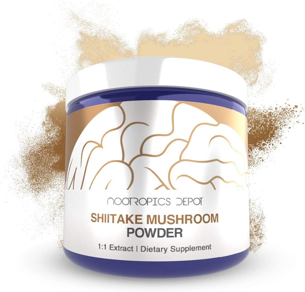 Shiitake Mushroom Powder øb 124; 60 Grams Myint 124; Hele Fruiting Body Extract 124; Lentinula edodes