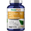 NusaPure Polypodium Nicotinamid 10: 1 Extract, 240 mg Ækvivalent med 2.400 mg per Veg Caps - 150 Count (ikke- GMO, soyfree, Bioperine)