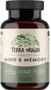 TERRA OPRINCIN Sund Mind and Memory Support Supplement: 124; Kognitiv Memory Matrix: 124; Nootrop CDP, Bacopa, L- Tyrosine, Huperzine A, Ginko, B12; Non GMO, Gluten Free, Dairy Free; 30 Kapsler