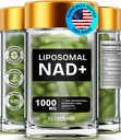 Liposomal NAD Kosttilskud til kvinder Resveratrol NAD + Supplement w / Berberine, Quercetin, Noni Note 124; øger NAD Anti- Aging, Bravfin Support, Gut Heath - 60 kapsler