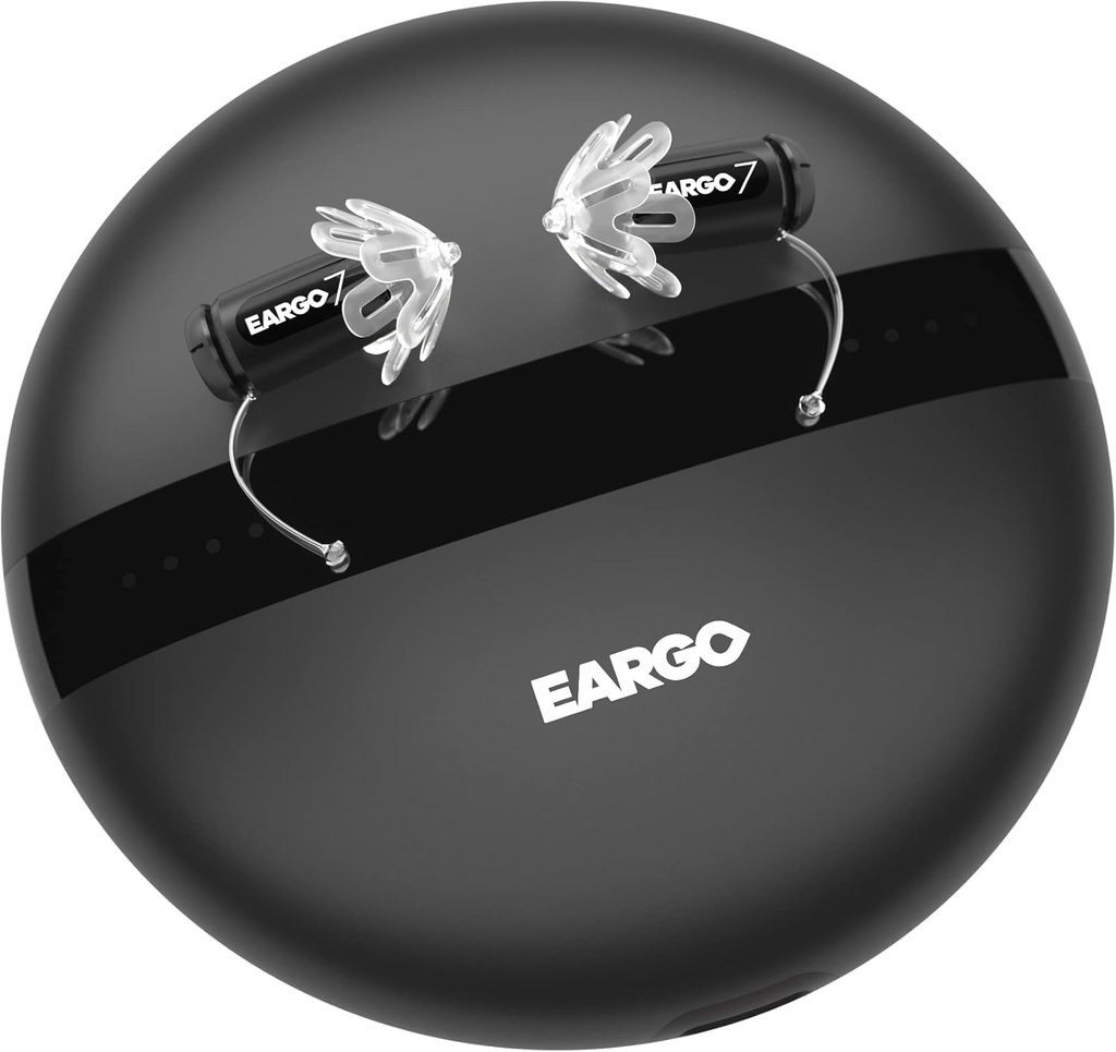 EARGO Eargo 7 Stort set usynlig - Fitting FDA- Cleared OTC CIC hørelse hjælpemidler - Genopladelig, Lifetime kundesupport