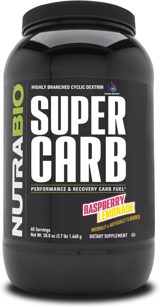 NutraBio Super Carb - 60 Servering (Raspberry Lemonade)