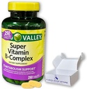Super Vitamin B Complex Spring Valley- tabletter 250 Count Blend af B6 B12 C thiamin biotin folat pantothensyre og riboflavin, boxed by Fusion Shop Store