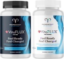 VitaFLUX tredobbelt effekt nitrogenoxid supplement til mandlige ydeevne + VitaFLUX kvinders nitrogenoxid booster supplement, øge cirkulation, boost energi & hjerte sundhed, ydeevne, Stamina, energi